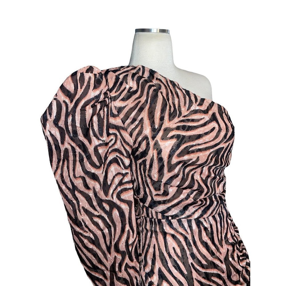 DUNDAS x REVOLVE Norma Mini Dress in Natural Zebra Small - Picture 6 of 10